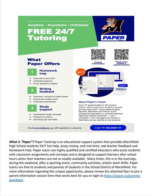 Tutoring Program- Paper